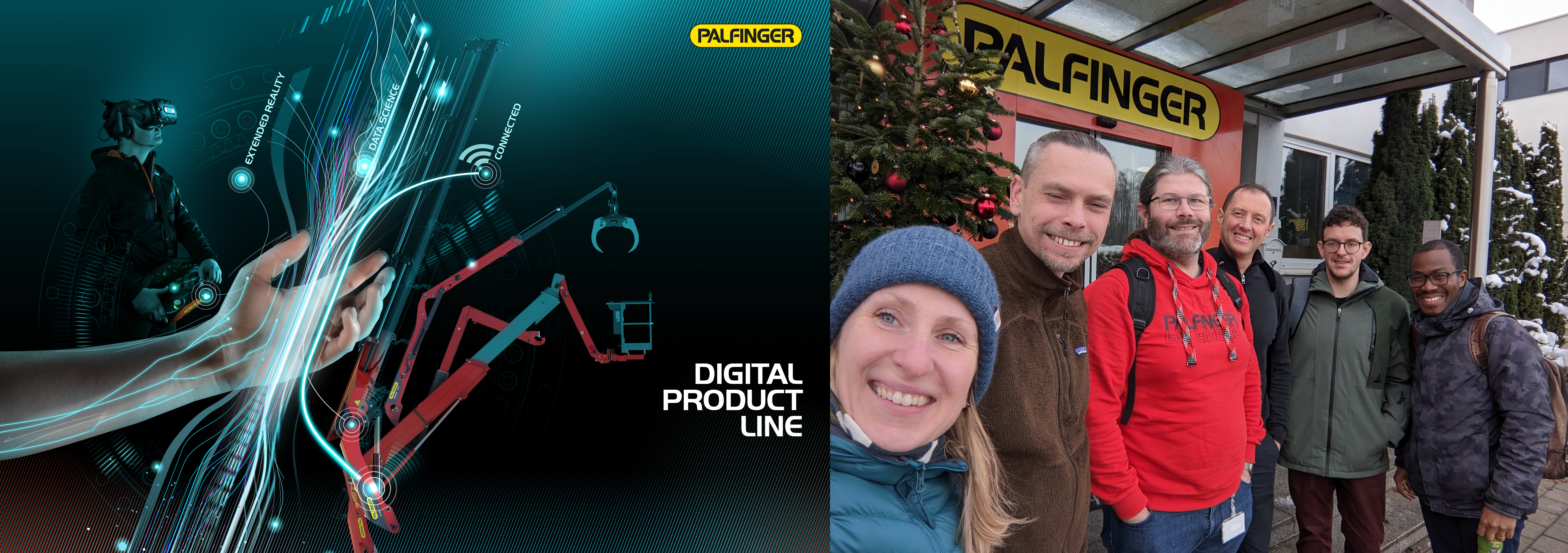 Teil der Abteilung "Digitale Produkt Linie" der PALFINGER AG mit dem Team der RISC Software GmbH